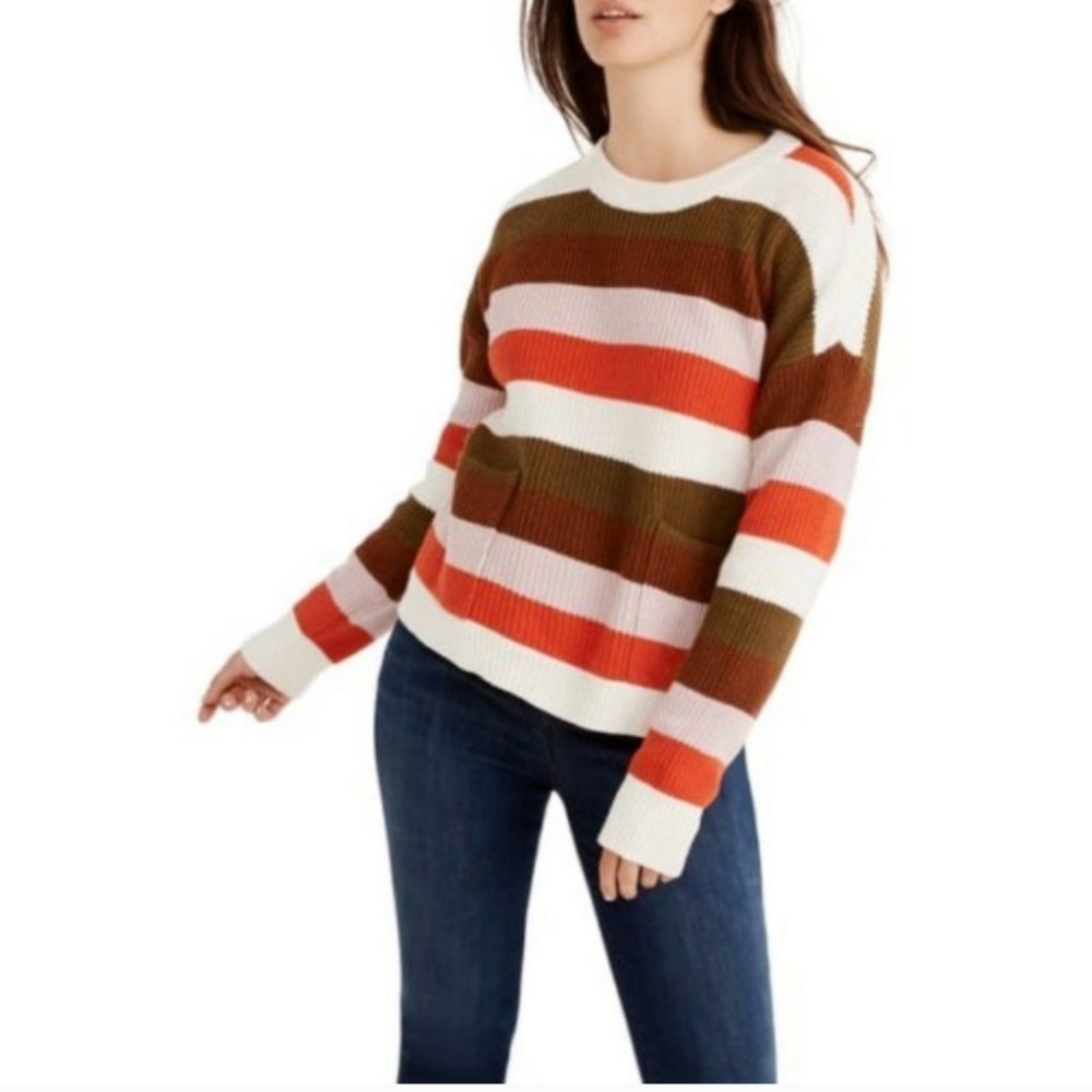 Madewell Patch Pocket Pullover Women's Sweater Size M NWT